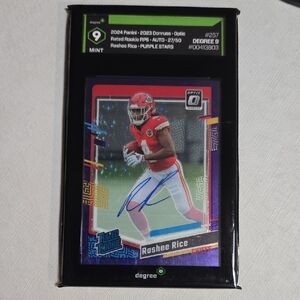 Panini Optic Rated Rookie Card with Purple and Red Accents